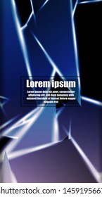 vertical abstract design. Background of a luminous triangle shape vector design. suitable for your design background