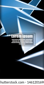 vertical abstract design. Background of a luminous triangle shape vector design. suitable for your design background