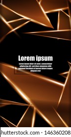 vertical abstract design. Background of a luminous triangle shape vector design. suitable for your design background