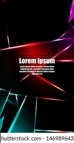 vertical abstract design. Background of a luminous triangle shape vector design. suitable for your design background