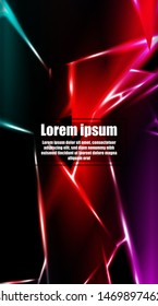 vertical abstract design. Background of a luminous triangle shape vector design. suitable for your design background