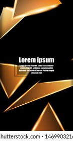 vertical abstract design. Background of a luminous triangle shape vector design. suitable for your design background