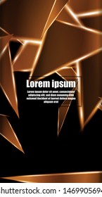 vertical abstract design. Background of a luminous triangle shape vector design. suitable for your design background