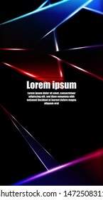 vertical abstract design. Background of a luminous triangle shape vector design. suitable for your design background