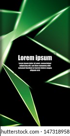 vertical abstract design. Background of a luminous triangle shape vector design. suitable for your design background