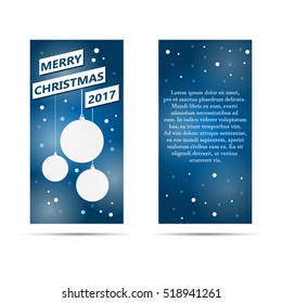 Vertical abstract frame with Christmas balls