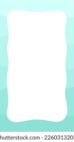 Vertical abstract gradient waves border. Monotone water frame vector design template. Backgrounds with copy space for text for banners, greeting cards, posters