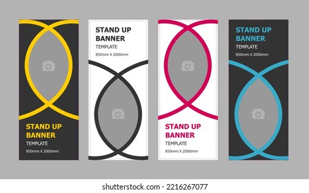 Modelo de banner de publicidad corporativa de vectores de vectores de anuncios comerciales de publicidad vertical abstracta para impresión. Puede ser fácilmente adoptado para el diseño de póster de folleto