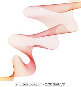 Vertical abstract wave in red-orange hues for an elegant modern background design. Eps 10