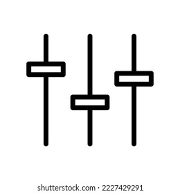 Vertical adjustment button icon vector illustration. Adjustment music line vector icon. Equalizer icon.