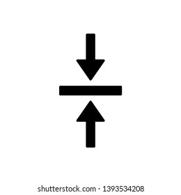 Vertical align center vector icon. Symbol, logo illustration