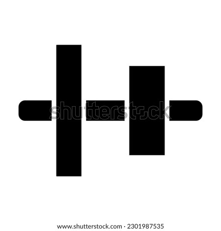 Vertical Align Centre Glyph Icon Design