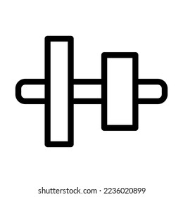 Vertical Align Centre Vector Line Icon Design