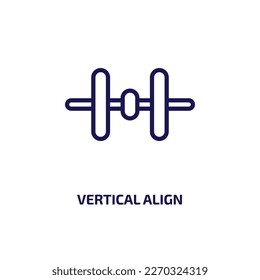 vertical align icon from user interface collection. Thin linear vertical align, vertical, arrow outline icon isolated on white background. Line vector vertical align sign, symbol for web and mobile