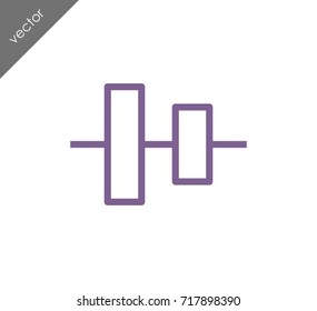 Vertical align objects center icon