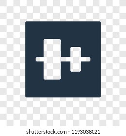 Vertical alignment vector icon isolated on transparent background, Vertical alignment transparency logo concept
