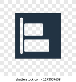 Vertical alignment vector icon isolated on transparent background, Vertical alignment transparency logo concept