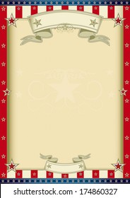 A vertical american poster for your message.