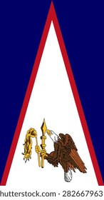 Vertical American Samoa Flag Banner Vector Design American Samoan Hanging Flag