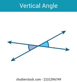 Vertical Angle Preschool Kids Mathematics Types Stock Vector (royalty 