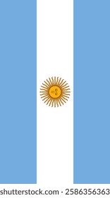 Vertical Argentina Flag Vector Images