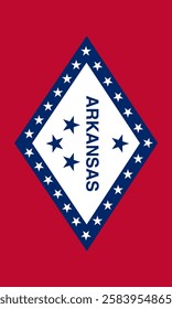 Vertical Arkansas Flag Vector Images