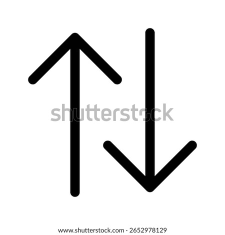 Vertical arrows icon for switch, swap, exchange, and data sorting.