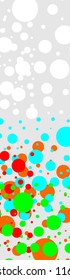 Vertical art banner circles background
