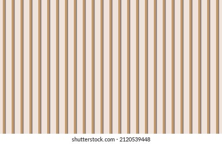 Vertical art lines with shadow. Abstract color stripes vector background.