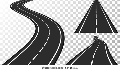 Vertical asphalt roads, vector eps10 illustration