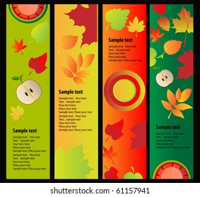 Vertical autumn banners