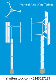 Vertical Axis Wind Turbine. Without outline.