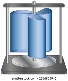 Vertical axis wind turbines are the most common wind machine (three blades)