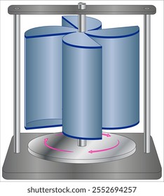 Vertical axis wind turbines are the most common wind machine (four blades)