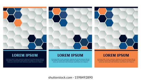 Vertical Back and Business Banners Set, Greeting Card Design. Pop art style Geometric Shapes. Vector Illustration. Business Poster Invitation Template.