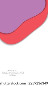 Vertical background 3D abstract background and paper cut shapes. Vector design layout for business presentations, background, etc. Colorful carving art
