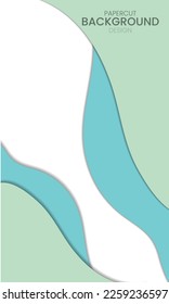 Fondo vertical 3D de fondo abstracto y formas de corte de papel. Diseño de vectores para presentaciones de negocios, antecedentes, etc.
