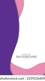 Vertical background 3D abstract background and paper cut shapes. Vector design layout for business presentations, background, etc. Colorful carving art