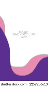 Vertical background 3D abstract background and paper cut shapes. Vector design layout for business presentations, background, etc. Colorful carving art