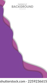 Vertical background 3D abstract background and paper cut shapes. Vector design layout for business presentations, background, etc. Colorful carving art