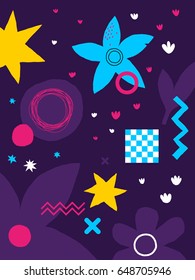 Vertical background with abstract hand drawn elements. Useful for advertising and graphic design.