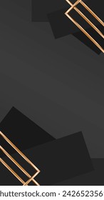 Vertikaler Hintergrund Schwarz und Gold Luxus-Vorlage