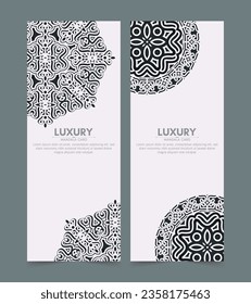 Tarjeta de fondo vertical con diseño de mandala