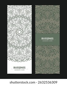 Tarjeta de fondo de Vertical con diseño de mandala