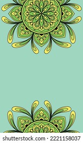 Vertical Background design with mandala pattern