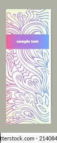 vertical background with floral ornament