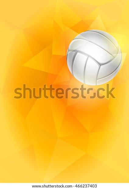 Vertical Background Flying Volleyball Ball On Stock Vector (Royalty ...