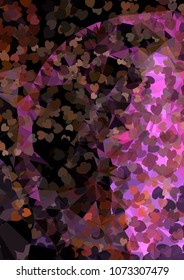 Vertical background with hearts. Vector clip art.