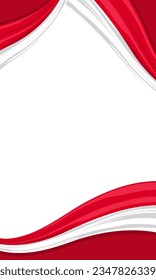 vertical background of Indonesian Flag decoration with negative space. Background to Indonesia National Day celebration
