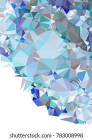 Vertical background low poly mosaic. Template design, list, front page, brochure layout, banner, idea, cover, print, flyer, book, blank, card, ad, sign, sheet. Copy space. Vector clip art.